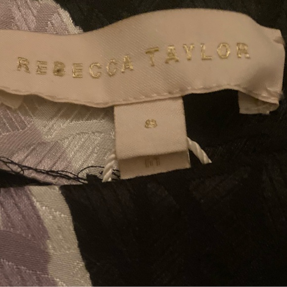 2x HP NWT Rebecca Taylor Silk Ikat Multi Black Ruched Mini Dress - Picture 7 of 7